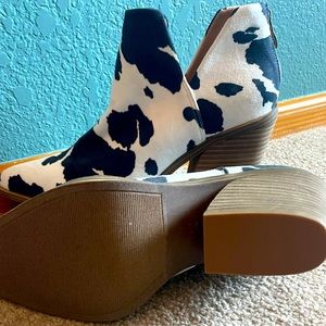 Cow print Booties